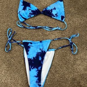 Blue Tie Dye Bikini